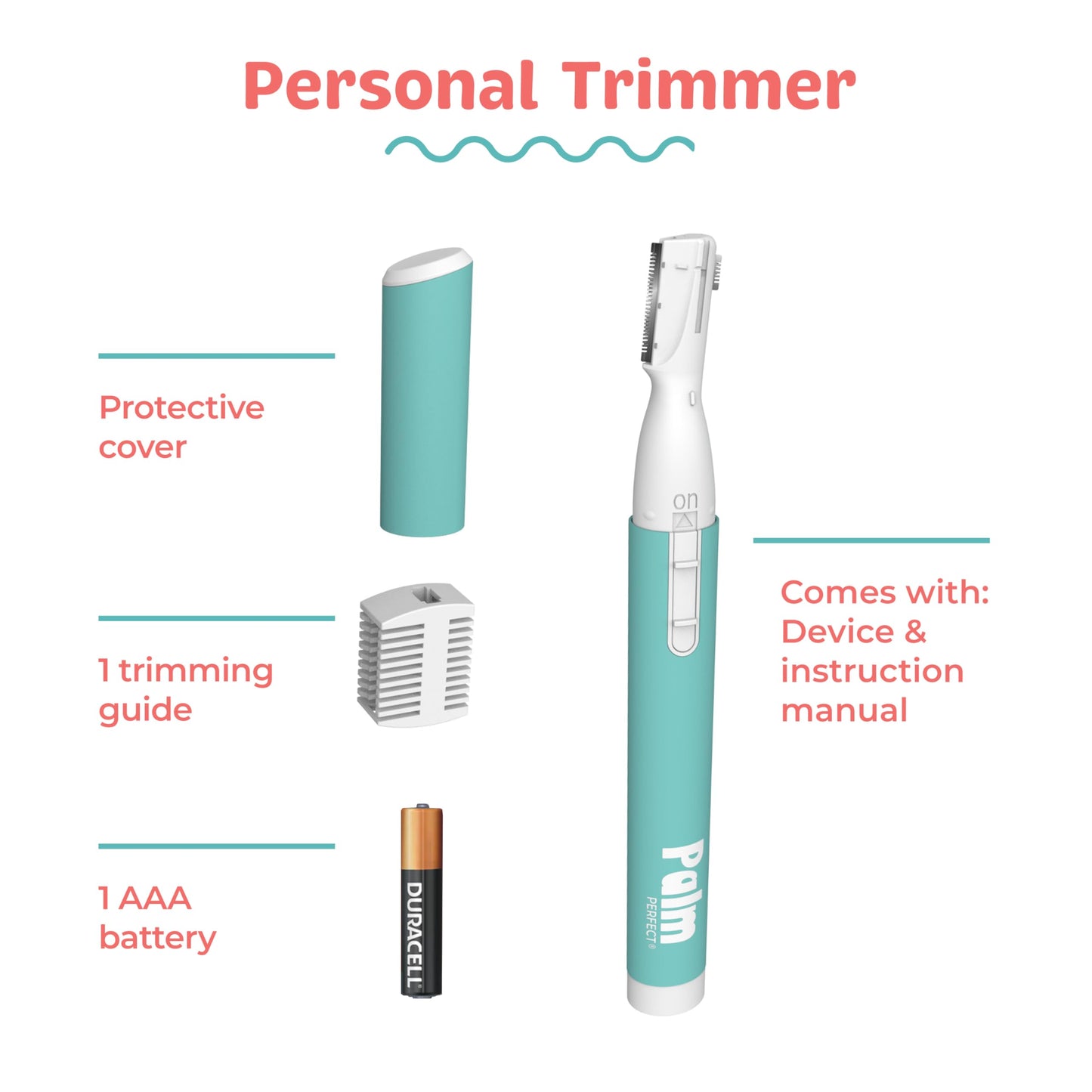 PalmPerfect Personal Hair Trimmer - Painless Precision Shaver for Eyebrows Beauty and Personal Care palmperfect