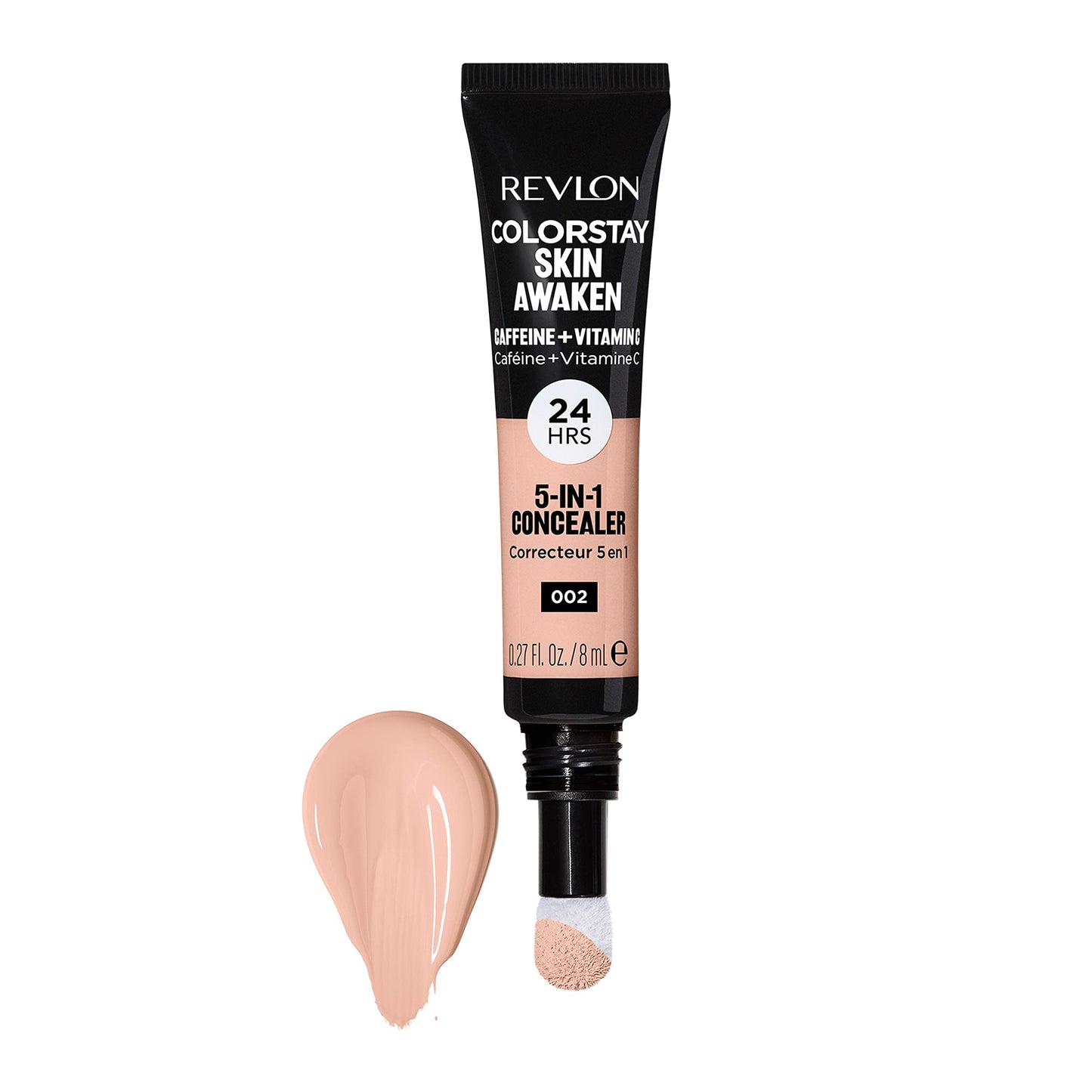 Revlon ColorStay Skin Awaken 5-in-1 Concealer, Lightweight, Creamy Longlasting Face Makeup with Caffeine & Vitamin C, For Imperfections, Dark Circles