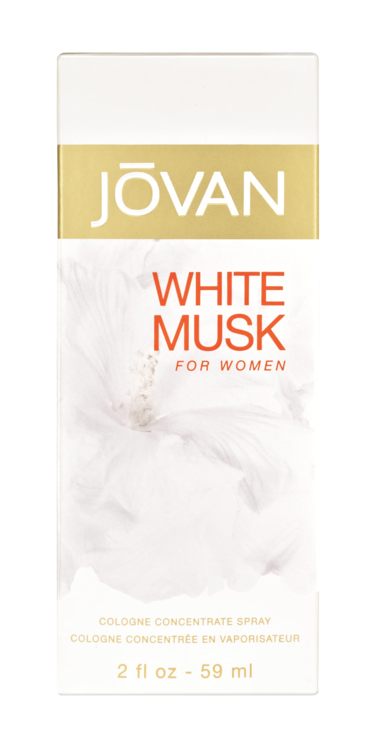 Jovan White Musk for Women Eau de Cologne Spray 2 fl oz (Pack of 1), Notes of Jasmine, Musk, and Amber, Women's Fragrance, Long Lasting, Everyday