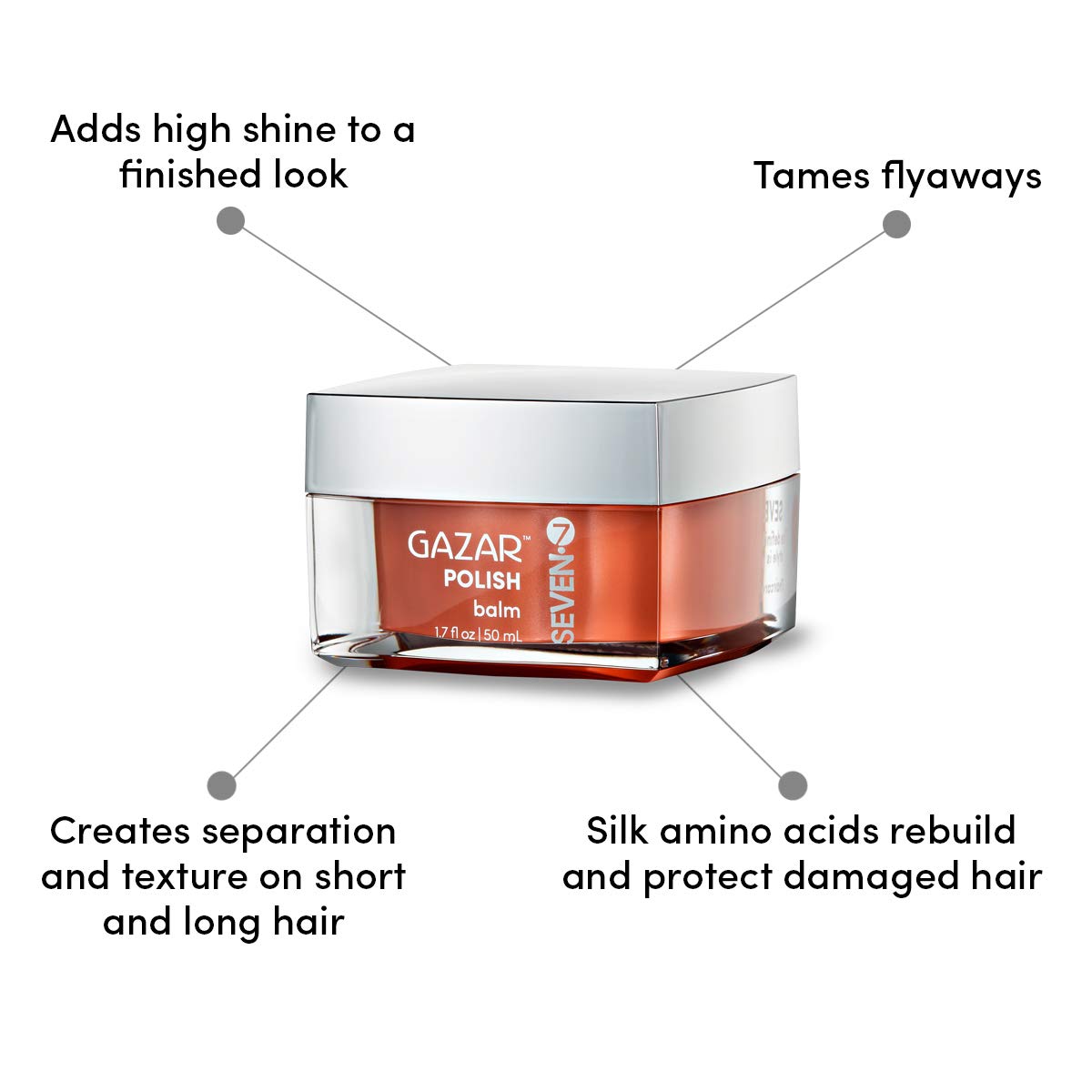 SEVEN GAZAR Polish Hair Gloss Treatment for Women & Men, Curly Hair Products Braid Balm Pomade & Curl Cream Styling Gel Paste for Frizz Control