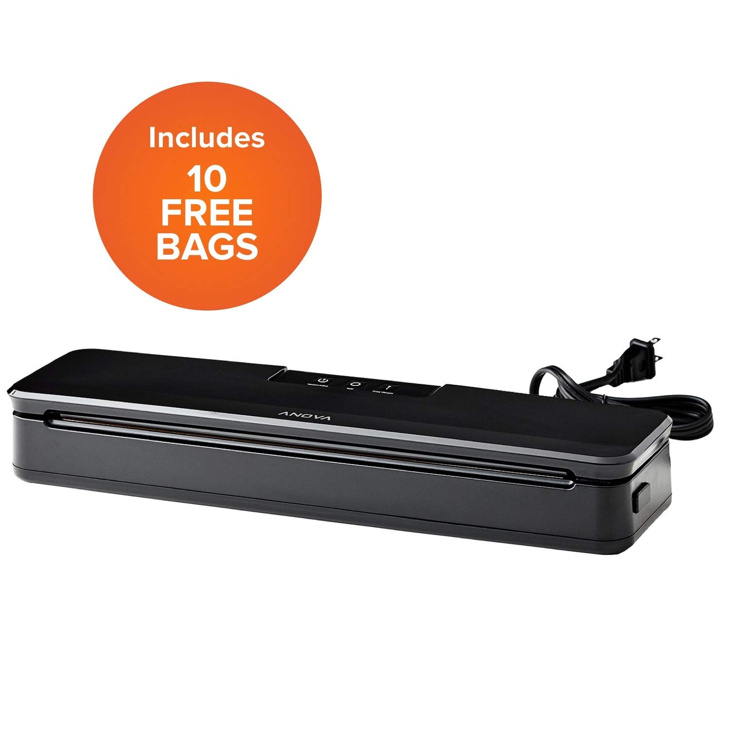 Anova Culinary Vacuum Sealer, Slim & Compact, Includes 10 Pre-Cut Bags (BPA-Free), Wet & Dry Dual Food Vacuum Sealer Machine for Sous Vide…