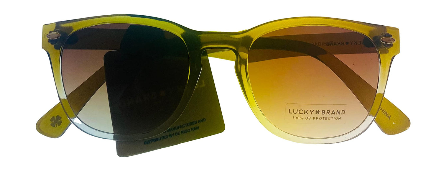 Lucky Twltoli52 Square Sunglasses, Olive Gradient, 52 mm