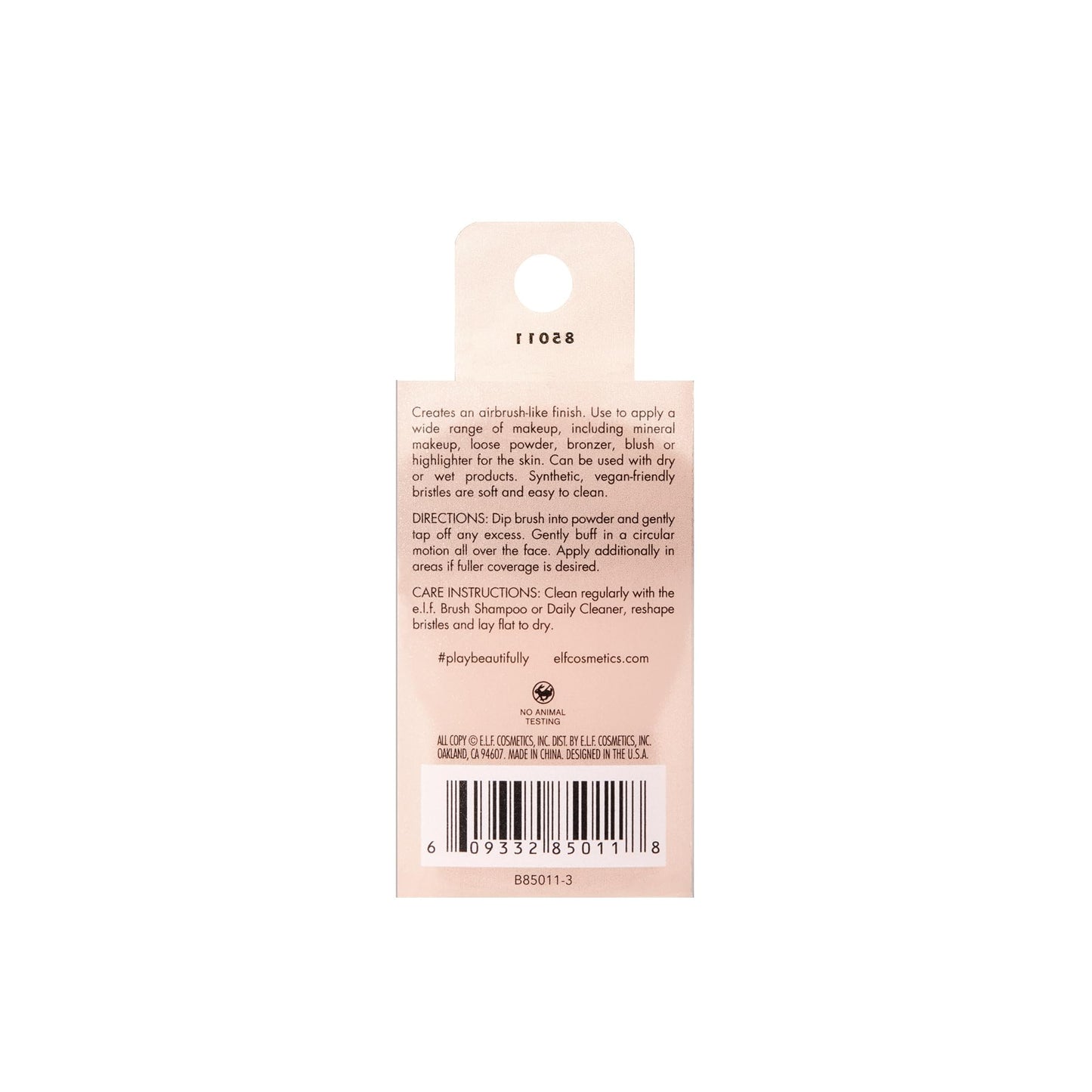 e.l.f. Kabuki Face Brush, Travel-Sized Makeup Brush For Precise & Controlled Application On-The-Go, Vegan & Cruelty-Free