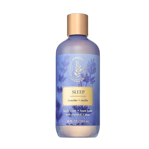 Bath & Body Works Lavender Vanilla Body Wash & Foam Bath, Aromatherapy Cleanser with Vitamin E & Aloe, Non-Drying & Gentle for Daily Use, 10 fl oz - 1