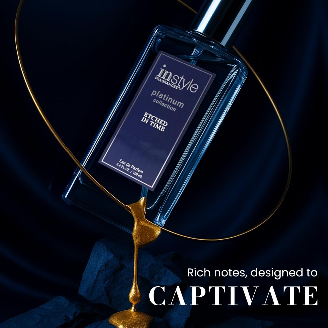 Instyle Fragrances Platinum Collection Etched in Time, Inspired by MFK’s Bacarat Roug.e 540, Premium Unisex Eau de Parfum, CLEAN, Vegan, Paraben-Free Beauty & Personal Care Instyle Fragrances