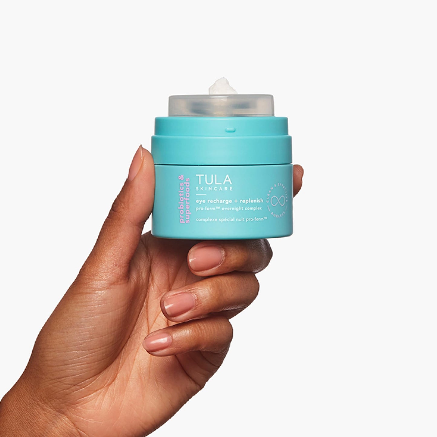 TULA Skin Care Eye Recharge + Replenish - Pro-Ferm Overnight Eye Cream with Retinal, Protects & Intensely Hydrates, Minimizes the look of Fine Lines