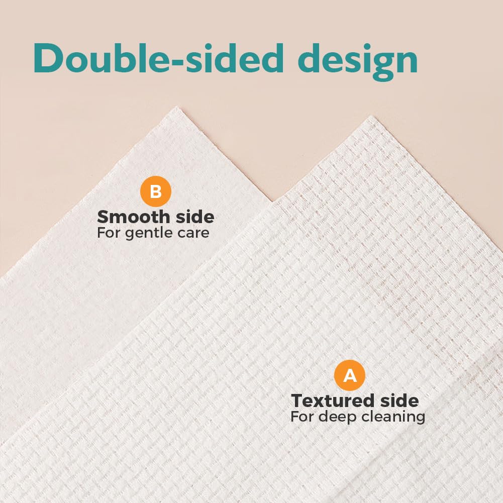 UNIMADE Face Towels, 200 Count Disposable Face Towelette for Washing Face, Skincare, Ultra Soft Facial Towel for Sensitive Skin, Lint-free Makeup Beauty and Personal Care UNIMADE