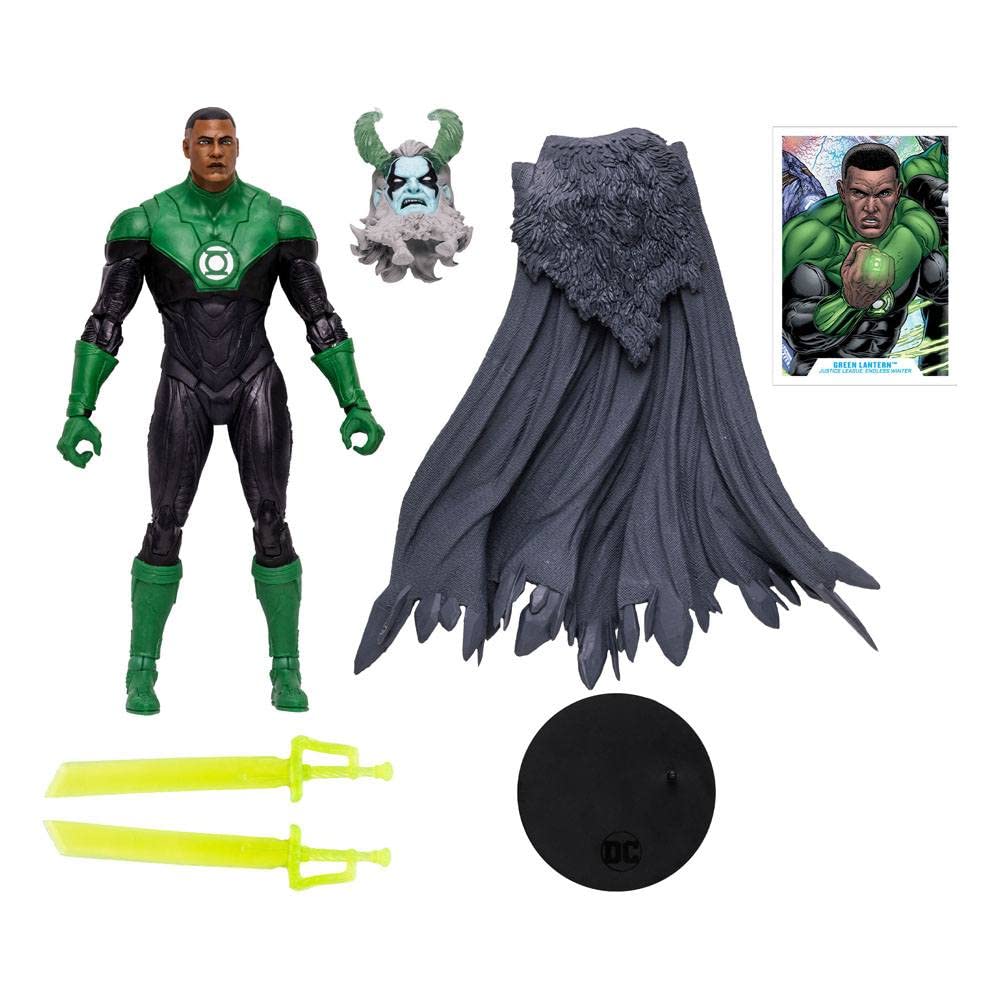 McFarlane Toys DC Multiverse Green Lantern John Stewart Endless Winter 7" Action Figure with Build-A Frost King Piece and Accessories