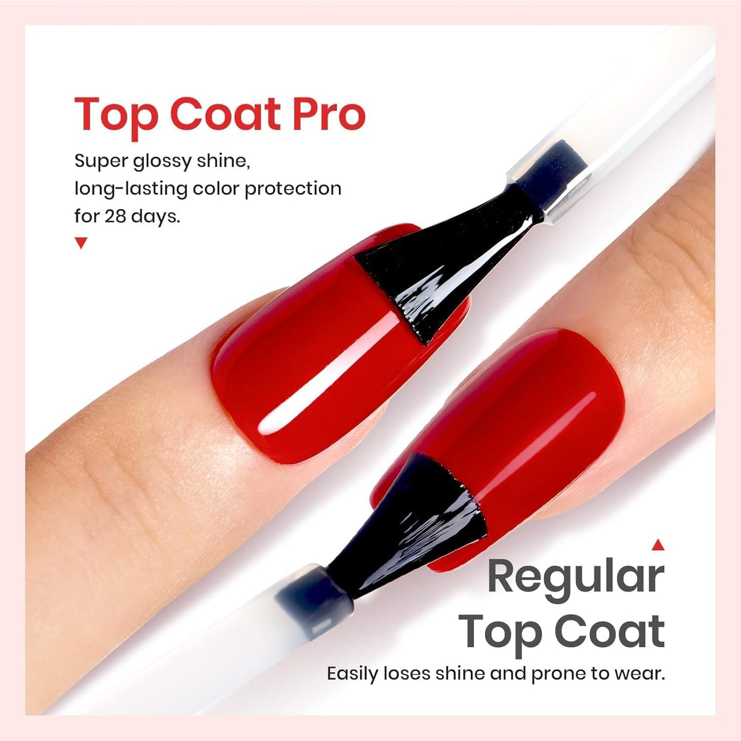 Vishine Top Coat- 15ML No Wipe Top Coat Gel Nail Polish High Gloss Shine Finish Long Lasting Home DIY Professional Manicure Beauty and Personal Care Vishine