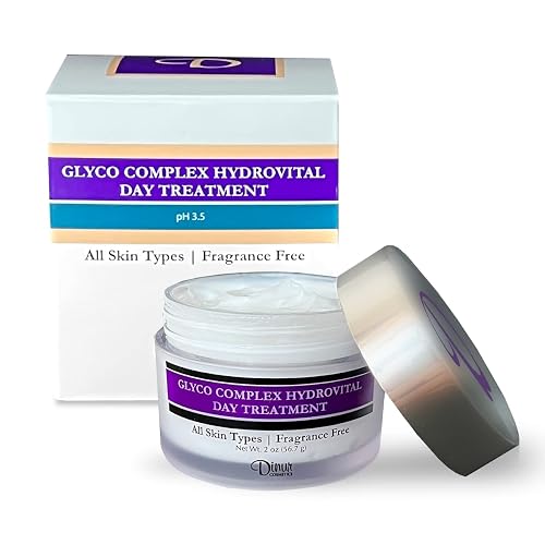 Dinur Cosmetics Glyco Complex Day Treatment Lightweight Moisturizing Cream with Glycolic Acid Exfoliating & Hydrating Formula for Smoother Radiant