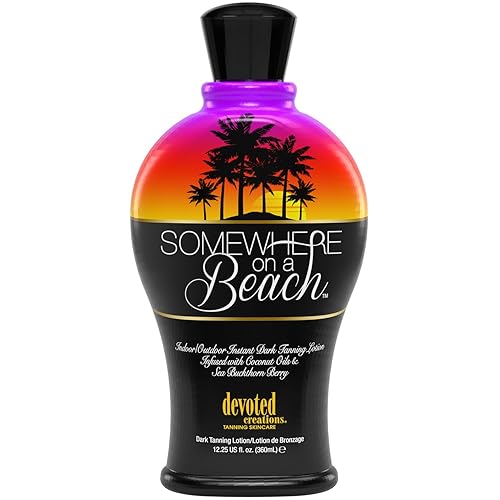 Somewhere on a Beach, Indoor Outdoor, Instant Dark Tanning Lotion 12.25 Ounce