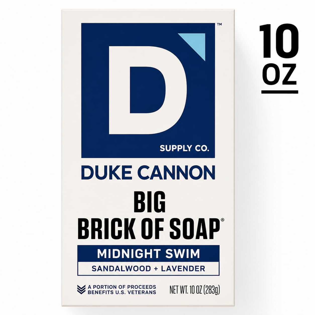 Duke Cannon Big Brick of Soap - Sandalwood + Lavender Scent - Large Triple-Milled Bar Soap for Men, Long-Lasting, Moisturizing with Natural Oils