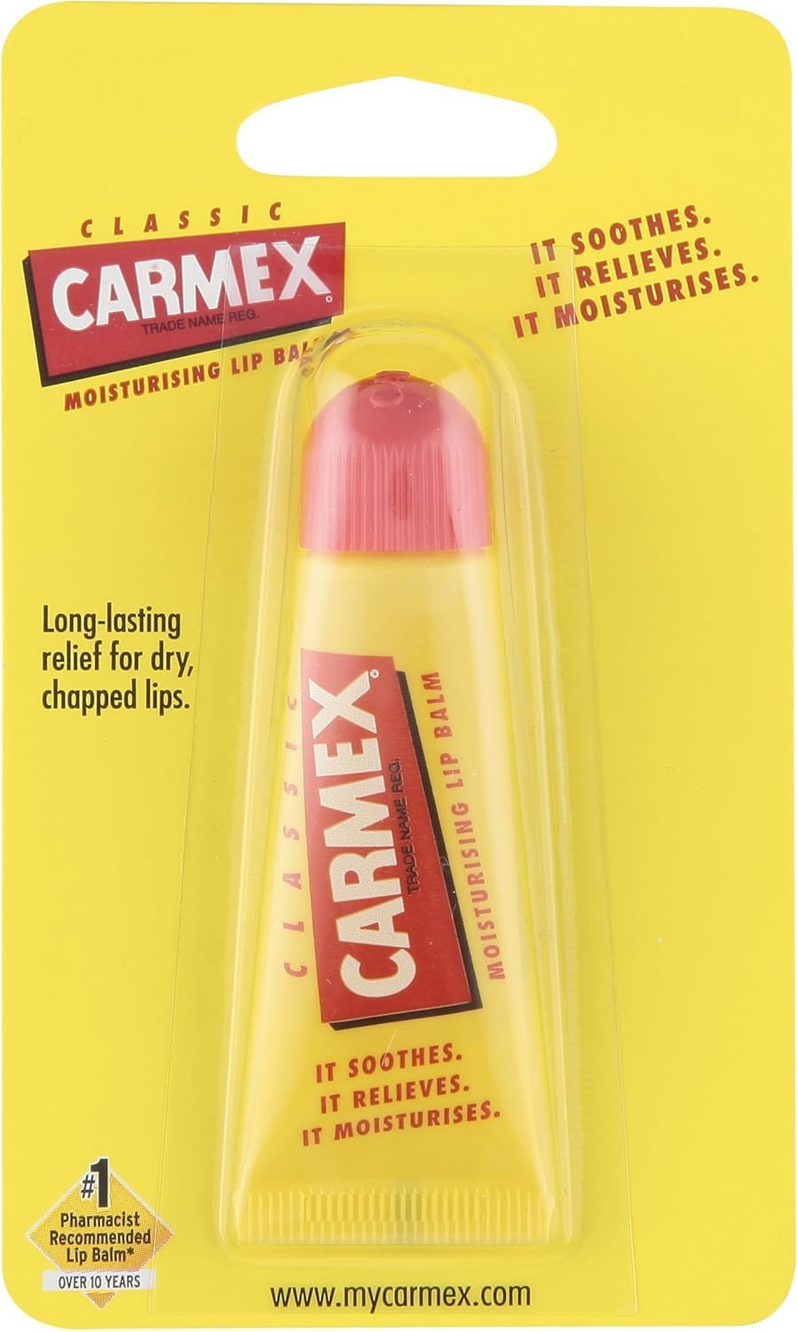 Carmex Classisc Lip Balm Medicated, 0.35 Ounce (Pack of 1) (Tube in Blister Pack)