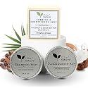 /liv/ Nature Shampoo Bar and Conditioner Set with Travel Case | Strengthen and Repair Dry Hair | Coconut, Castor Oil, Shea Butter | Made in USA | 2-pk