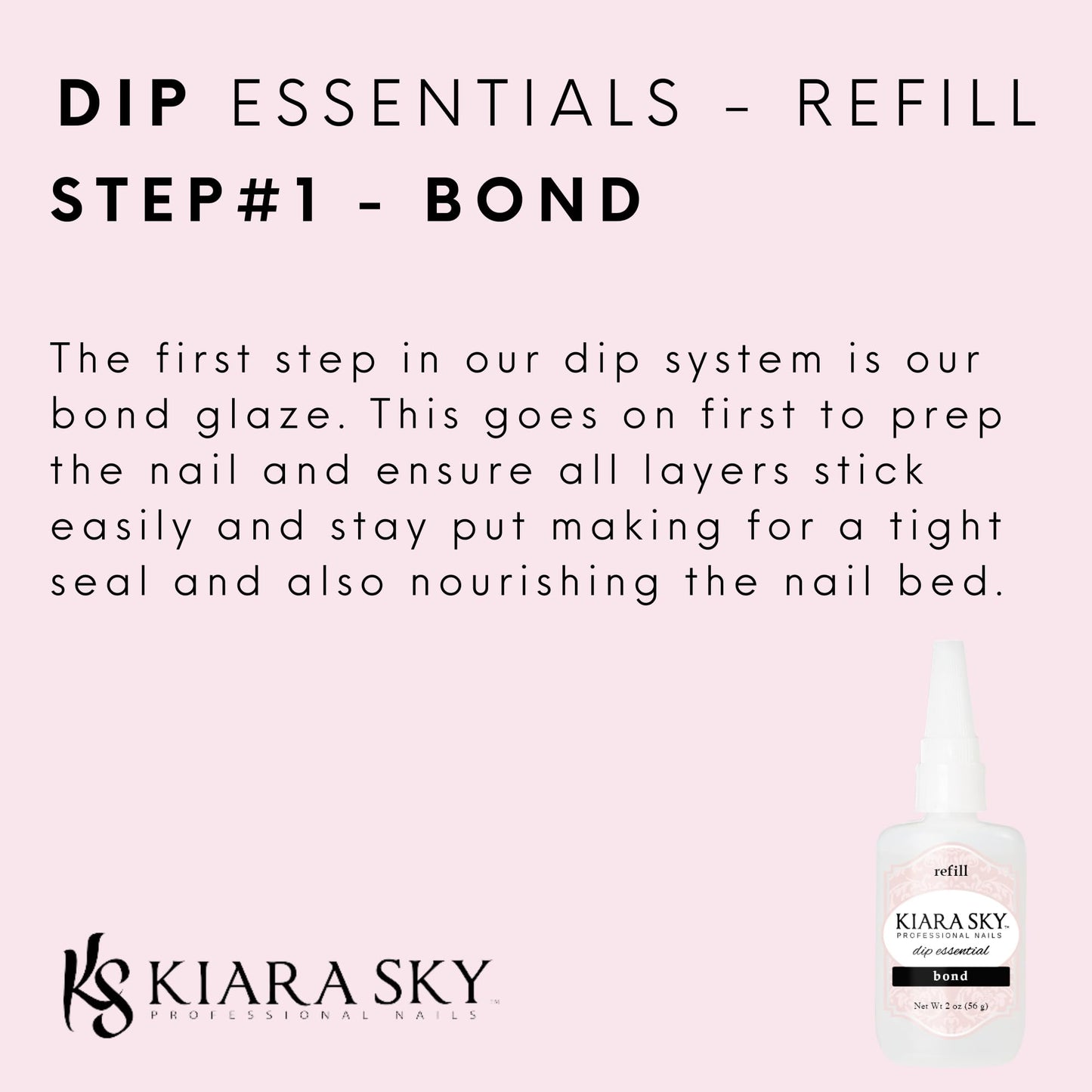 KIARA SKY Dip Manicure Nail Liquid Essentials | 2 fl oz Refill | Step #1 Bond (Nail Prep) Beauty & Personal Care KIARA SKY