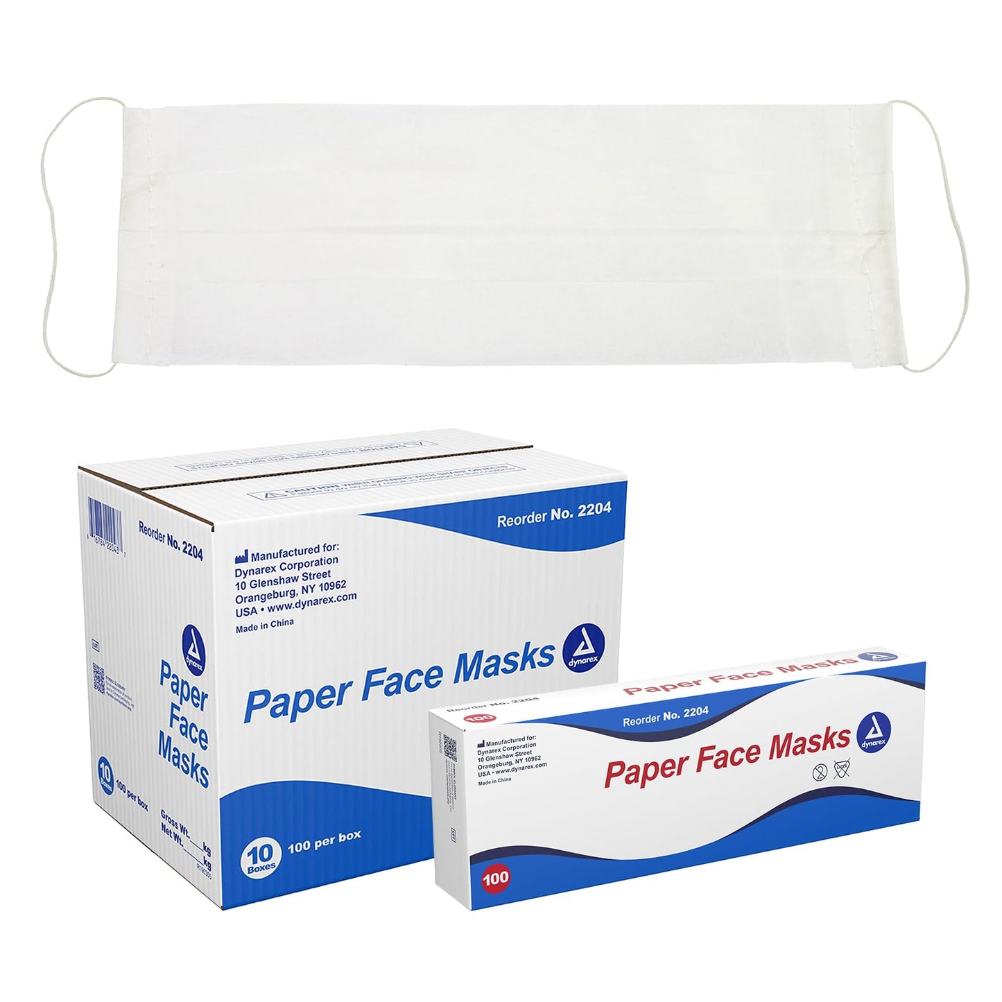 Dynarex Face Mask Paper, 10-Count (Pack of 2)