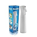 Continuous Mist Empty White Spray Bottle For Hair - Salon Quality 360 Water Misting Sprayer - Pressurized Aerosol Stylist Spray Mister (10 Oz)