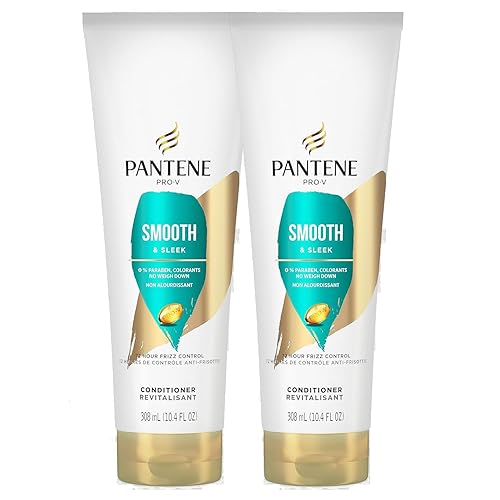 Pantene PRO-V Smooth & Sleek Conditioner, Frizz Control, 10.4 oz (Pack of 2)