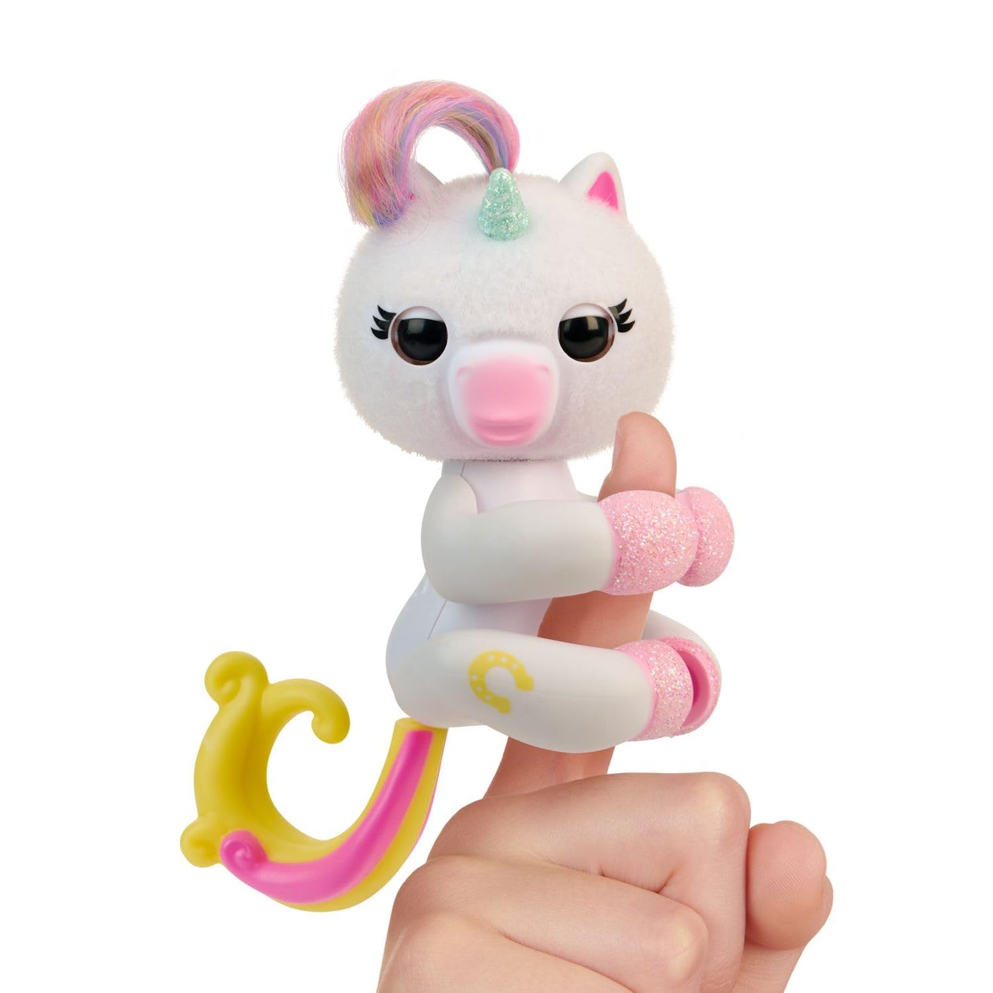 Fingerlings 2023 New Interactive Baby Unicorn Reacts to Touch - 70+ Sounds & Reactions - Lulu (White)