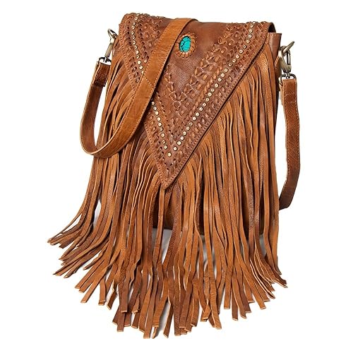 American Darling Women's Messenger Bag Western Full Grain Genuine Leather Handbag and Ladies Purse