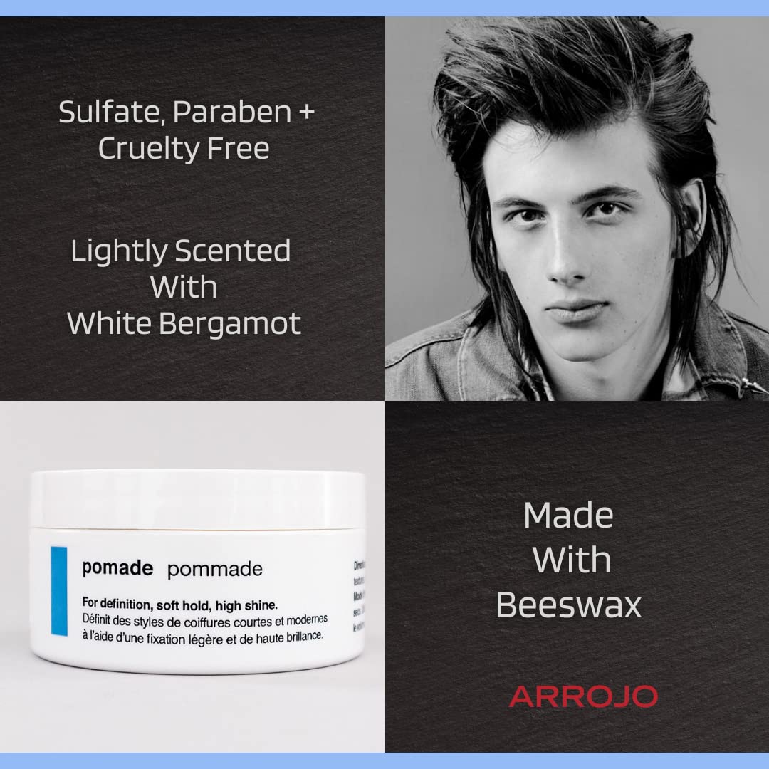 ARROJO Pomade - Hair Pomade for Men & Women to Create Definition & Calm Excessive Volume - Hair Shine Products Made w/Beeswax for Hair - Sulfate-Free