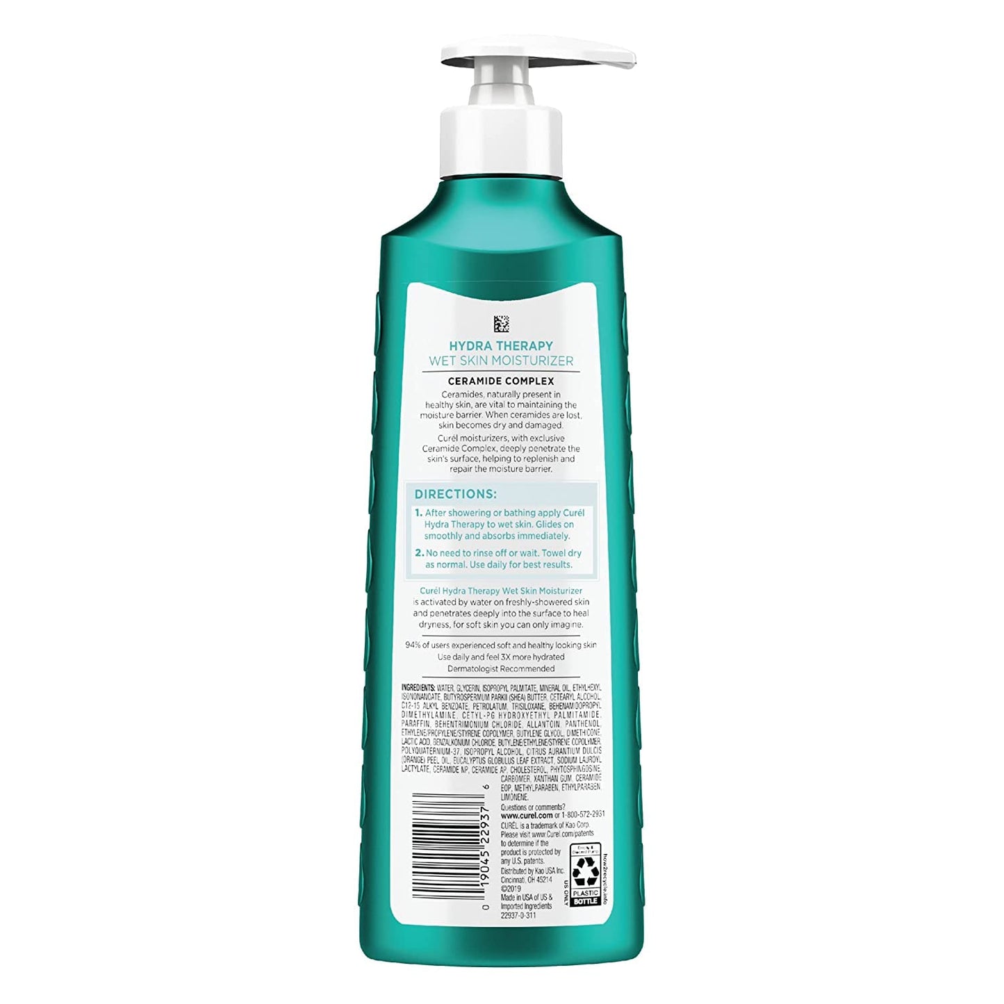 Curel Hydra Therapy 12 Ounce Wet Skin Moisturizer Pump (354ml) (2 Pack)