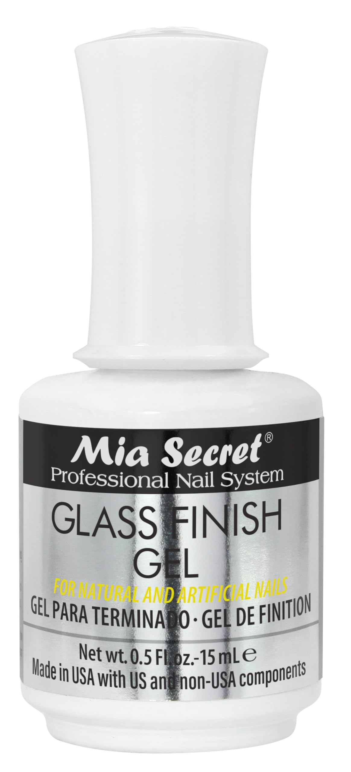 Mia Secret Glass Finish UV-LED Gel 0.5 Fl. oz - 15mL Beauty & Personal Care Mia Secret