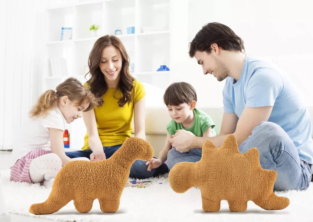 Lixzuch 3 Packs Dino Nugget Pillow Plush, 18 inches Dinosaur Chicken Nugget Pillow Stuffed Animal Plush Toy, Dino Nugget Dinosaur Party Decoration…