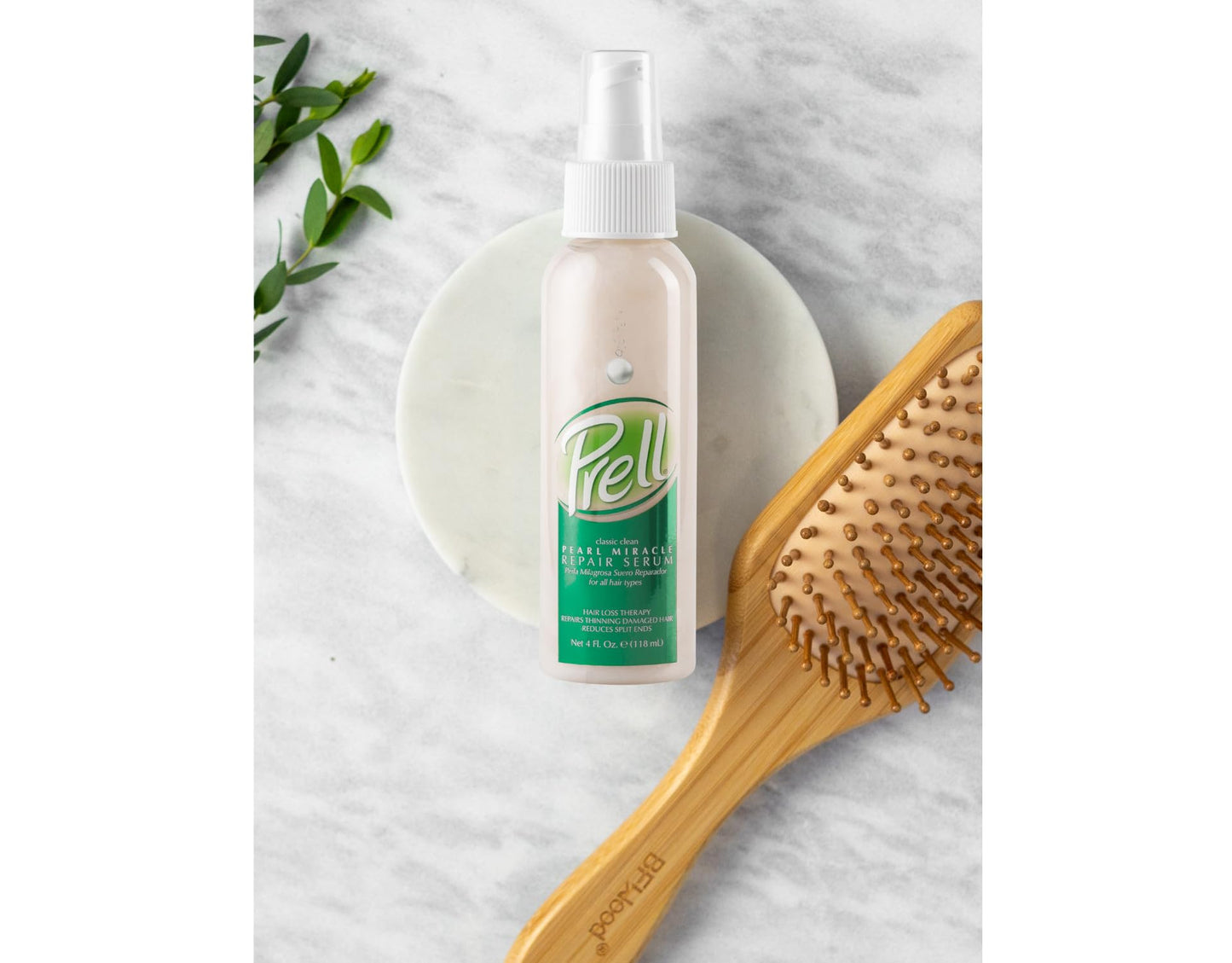 Prell Pearl Miracle Repair Serum - Intensive Hair Repair Serum Reduces Split Ends & Strengthens Weak Thinning Hair | 4 fl oz