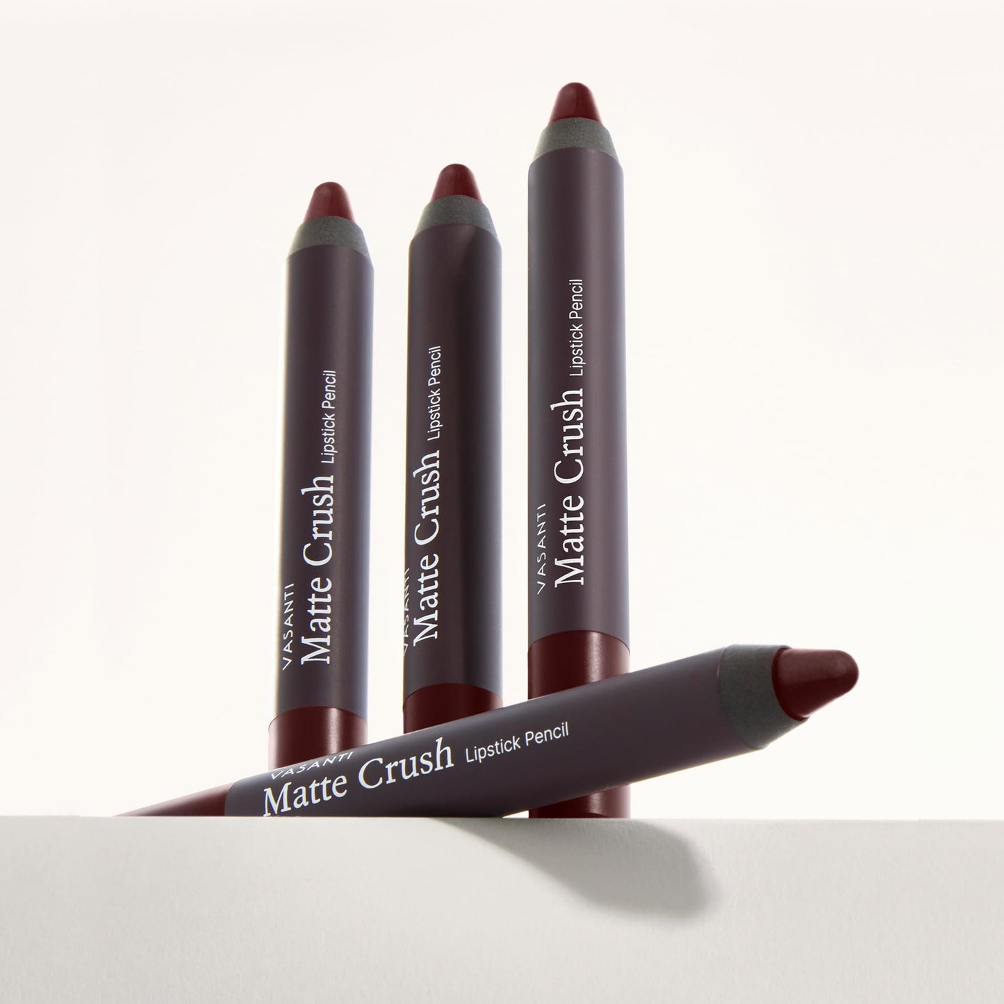 VASANTI Matte Crush Lipstick Pencil (Va Va Voom!) | Long-Lasting, Water-Resistant Lip Liner Pencil that Won’t Smudge | Highly Pigmented, Soft Matte