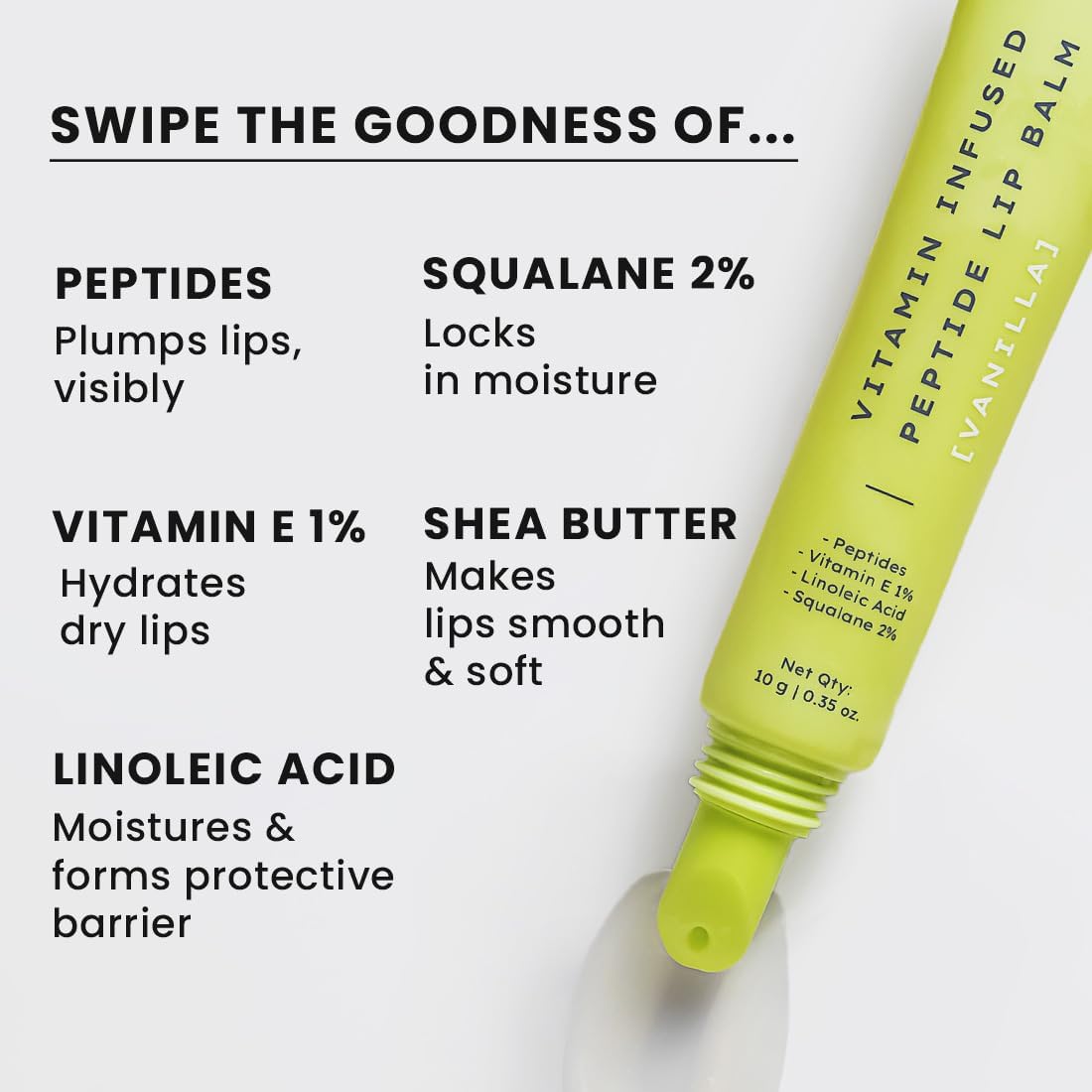Sheltr Vitamin Infused Peptide Lip Balm - Vanilla for Dry & Chapped Lips - Hydrating & Moisturizing Balm for Men & Women - Smoothen Lips & Repair Beauty and Personal Care Sheltr