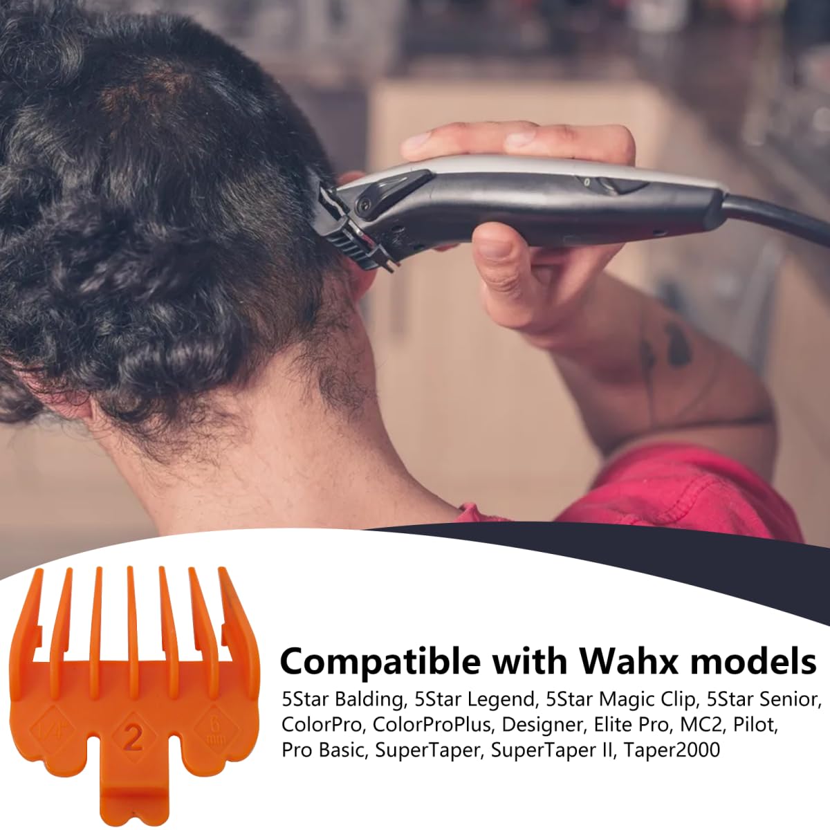 WELURE 6Pcs Clipper Guards Set Compatible for Wa-hl MC2 MC3 Multi-Purpose 79607 Clipper Models - Multi-Colored Beauty and Personal Care WELURE