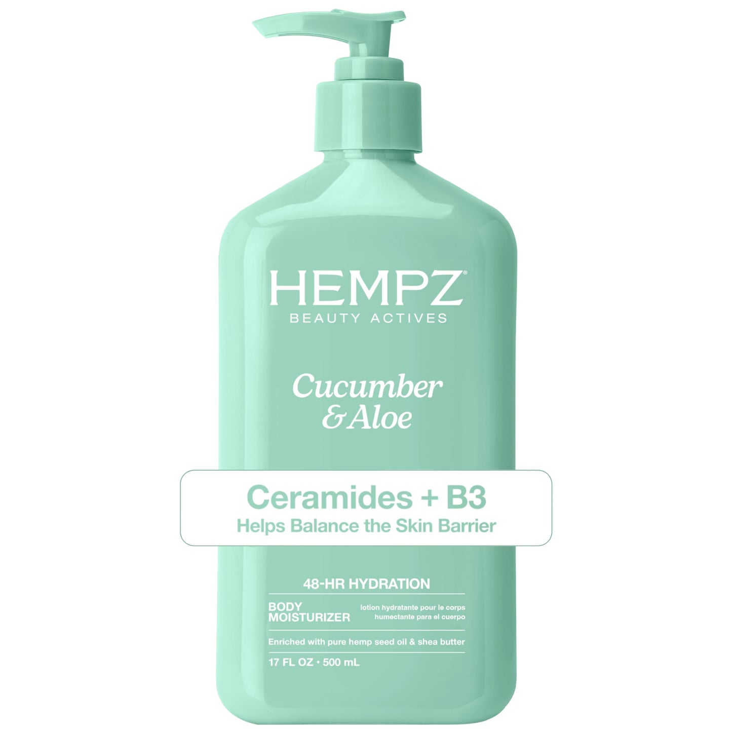 Hempz Body Lotion - Cucumber & Aloe Herbal Limited Edition Daily Moisturizing Cream, Shea Butter, Aloe, Cucumber Extract Body Moisturizer - Skin Care