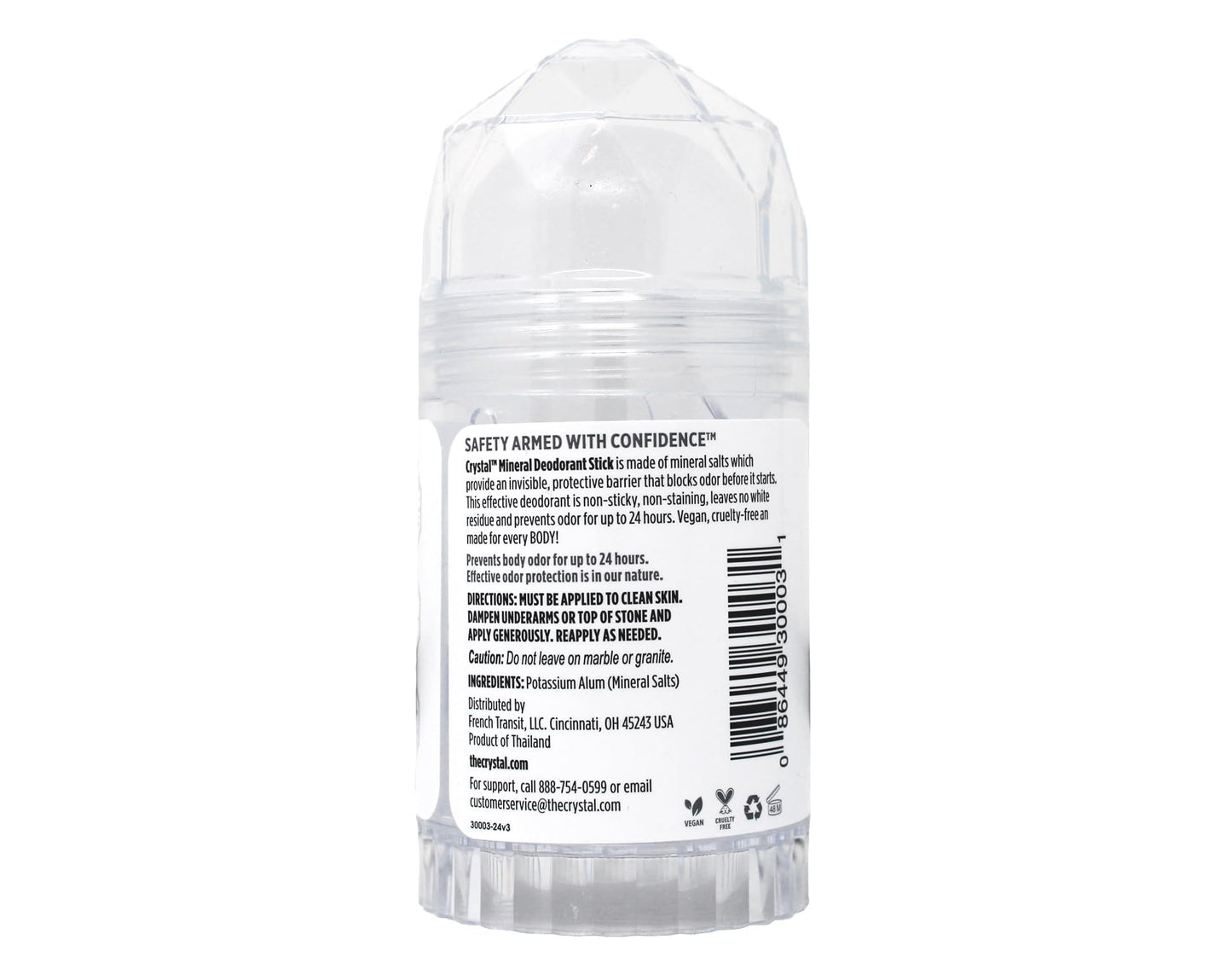 Crystal Mineral Deodorant Stick, Unscented 4.25 oz Beauty and Personal Care Crystal Essence