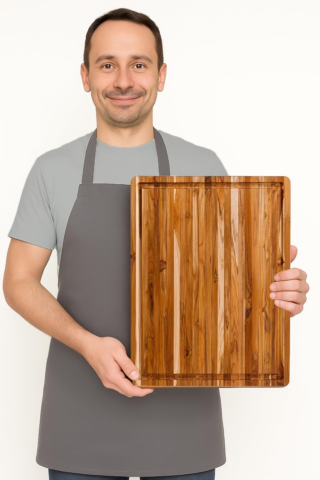 Teakhaus Cutting Board - Large (L) Wood Cutting Board with Juice Groove - Holiday Gift Ideas for Men and Women - Gift-Ready, Reversible, Edge Grain…