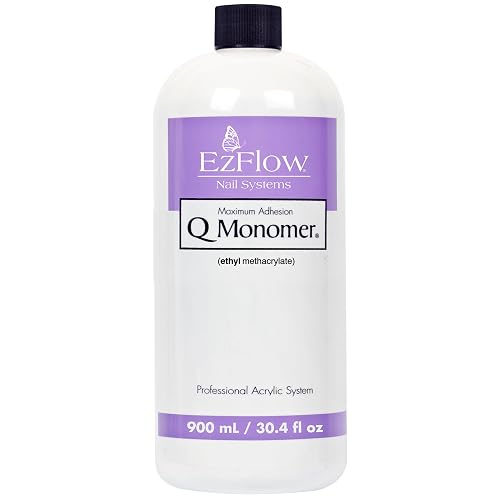 Ez Flow Q Monomer Acrylic Nail Liquid - Maximum Adhesion, Acrylic Liquid Monomer, Prevents Yellowing Nails, DIY Salon At-Home Use, 30.4 Fl Oz Beauty & Personal Care EzFlow