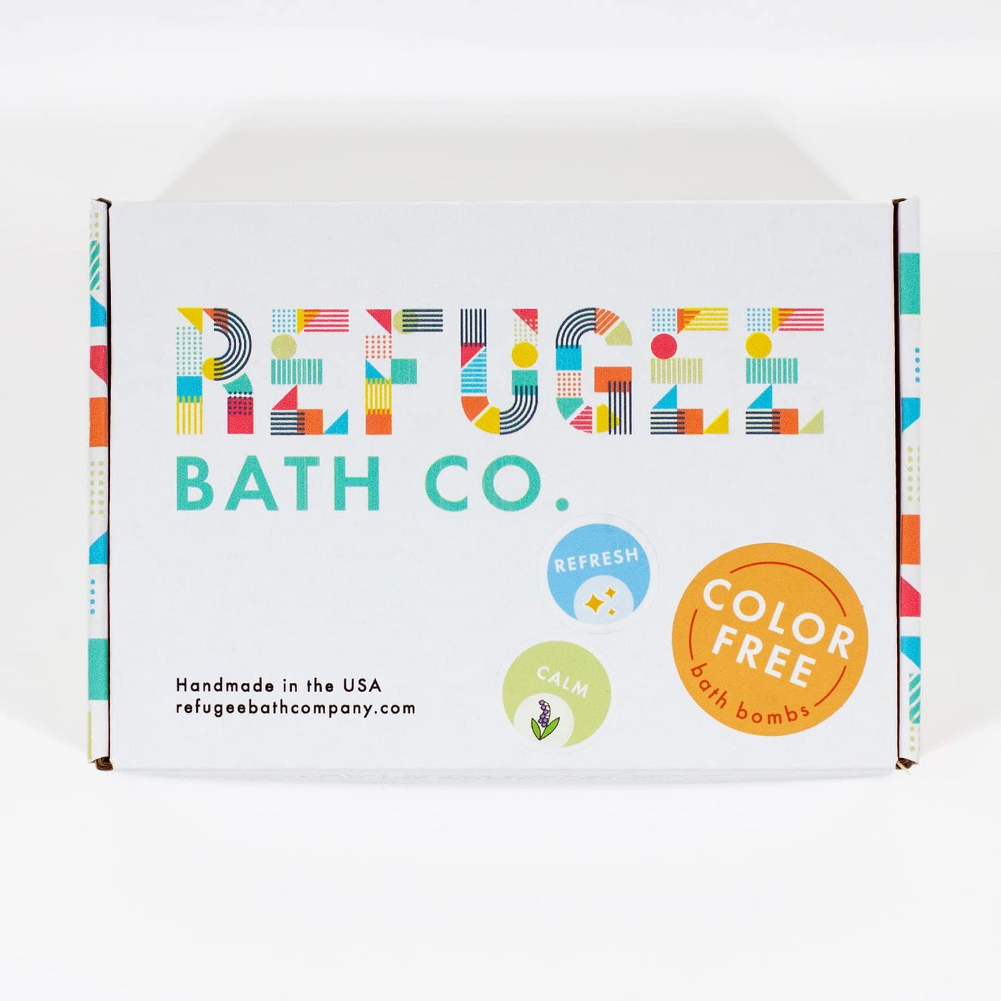 Refugee Bath Co. Variety Pack Bath Bombs, Color-Free Calm and Refresh Scents, 2.5 oz, Support Refugee Employment in The USA
