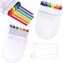 VARMDUKKE 2pcs Rainbow Face Body Paint Sticks, Water-Based Gay Pride Flag Face Paint Sticks, Reusable Festival Makeup Facial Marker Painting Tools