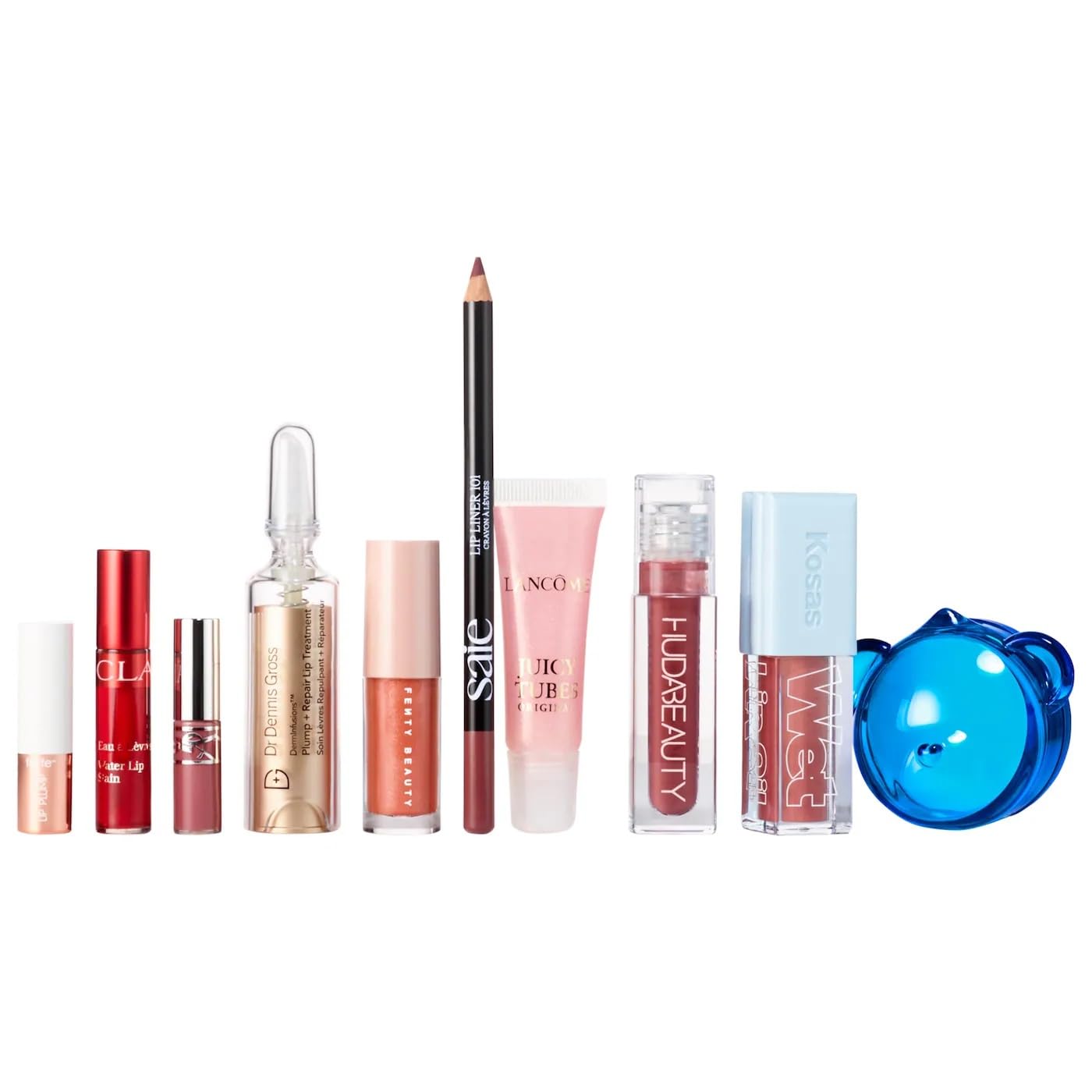 Sephora Holiday Lip Value Set: 10-Piece Lip Gloss, Liner, Oil & Treatment Collection with Kosas, Saie, Fenty Beauty & More