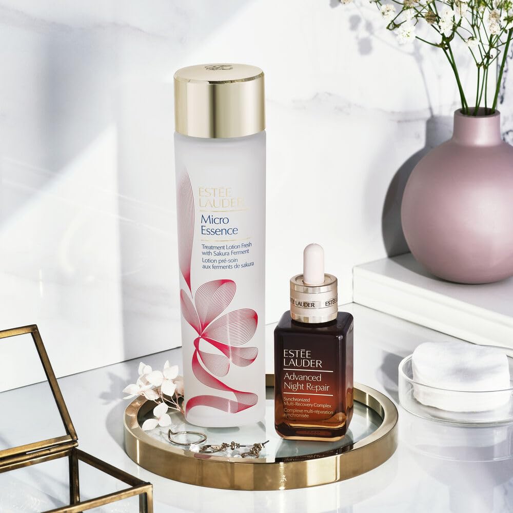 Estée Lauder Micro Essence Treatment Lotion Toner Fresh with Sakura Ferment | Hydrating & Soothing + Skin Barrier Repair, 13.5 Fl Oz