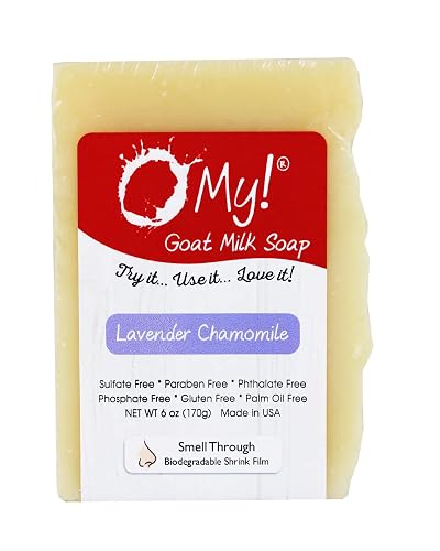 O My! Goat Milk Soap Bar 6oz | Made with Farm-Fresh Goat Milk | Free of Parabens & More | Handcrafted USA