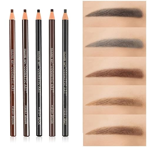 5pcs 5 Colors Peel-Off Eye Brow Pencil Set For Drawing Marking Eye Brow Pencil Pen Eyebrow Makeup Cosmetics Tool