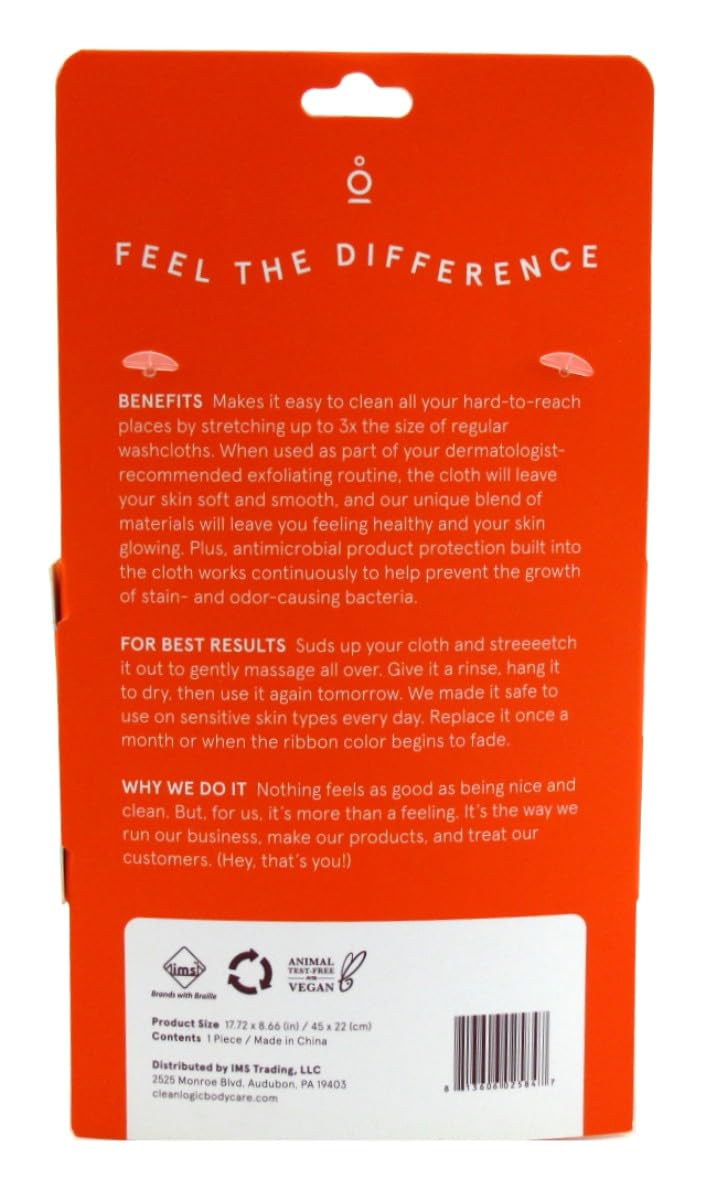 Clean Logic Bath & Body Exfoliating Stretch Cloth Sensitive Skin (Pack of 6) Beauty and Personal Care Cleanlogic