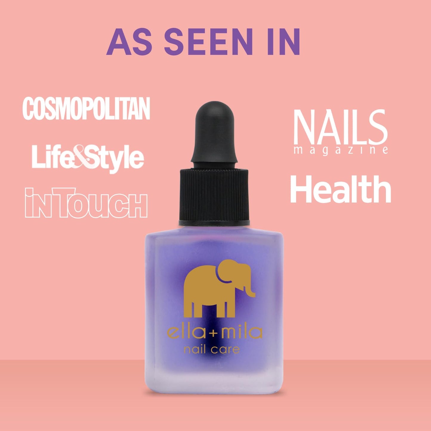 ella+mila Premium Cuticle Oil for Nail Growth - Fingernail Care Treatment with Lavender & Vitamin E - Strengthening Nail Oil for Damaged Fingernails