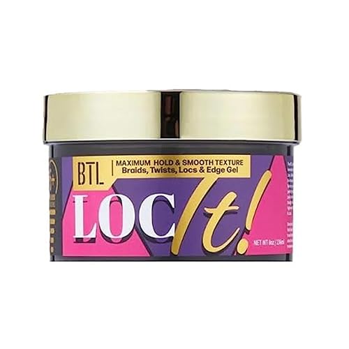 BTL LOC IT! Multi-Use Hair Styling Gel - Strong Hold, Shine Enhancing, Residue-Free Formula for Braids, Twists, Locs, Edges - Perfect for Natural Hair