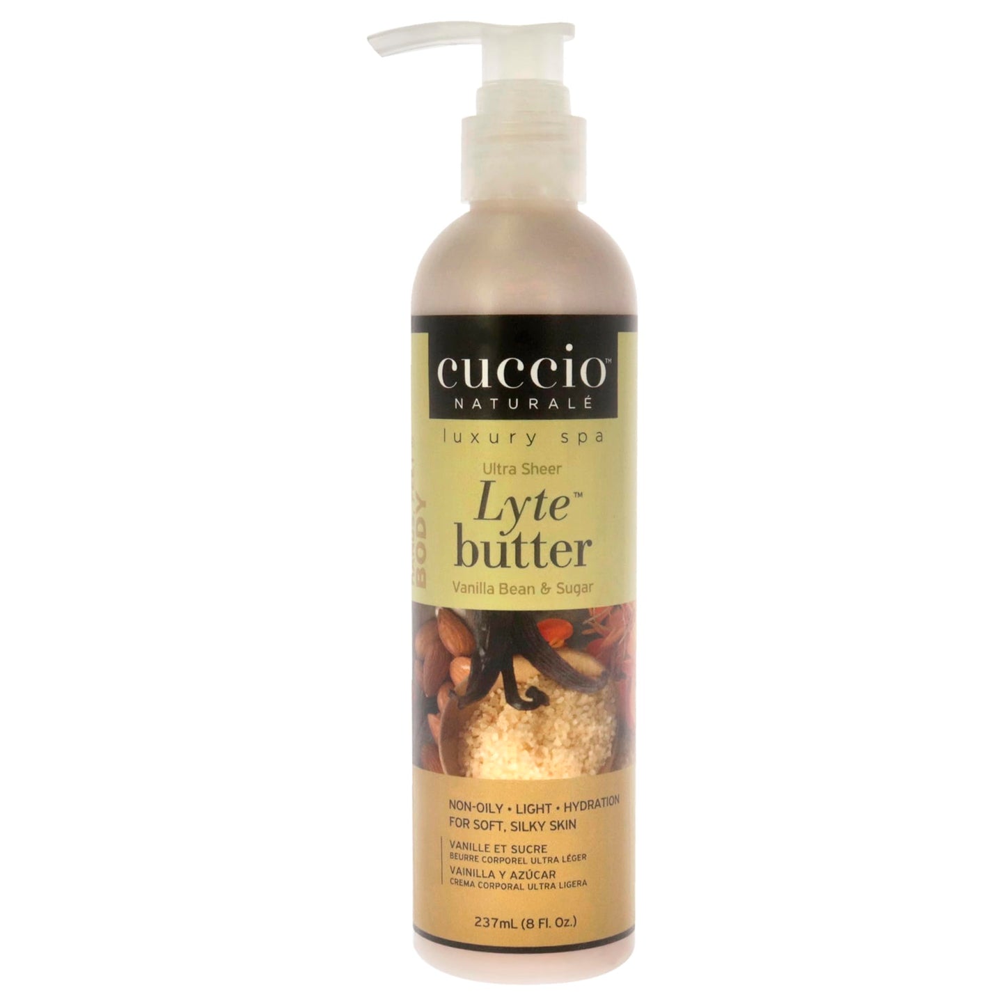 Cuccio Naturale Lyte Ultra-Sheer Body Butter - Replenishing Scented Moisturizer Cream - Deep Hydration To Repair Dry Skin - All Natural, Cruelty-Free