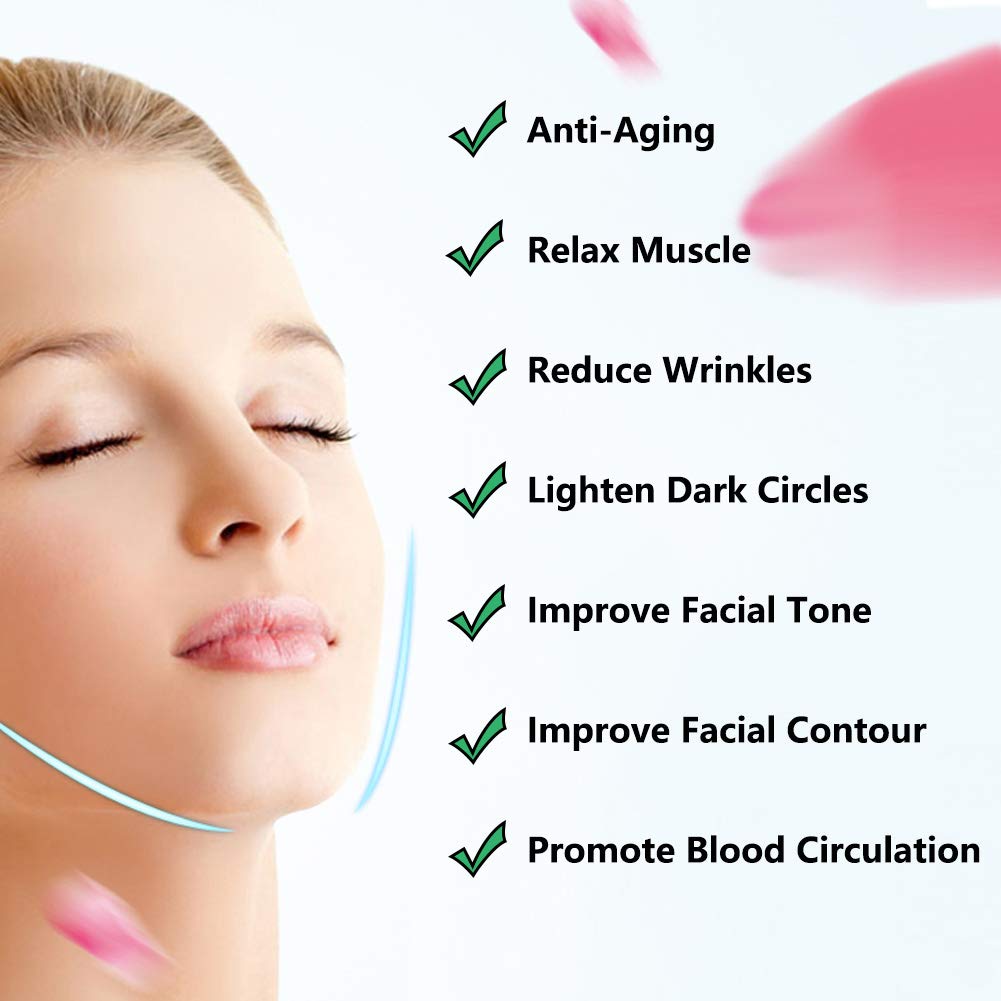 SUPANT V Facial Roller Massager, Reduce Wrinkles in Neck and Eyes, Massage for Lymphatic Drainage, Face Lifting, Reduce Puffiness, Skin Tightening
