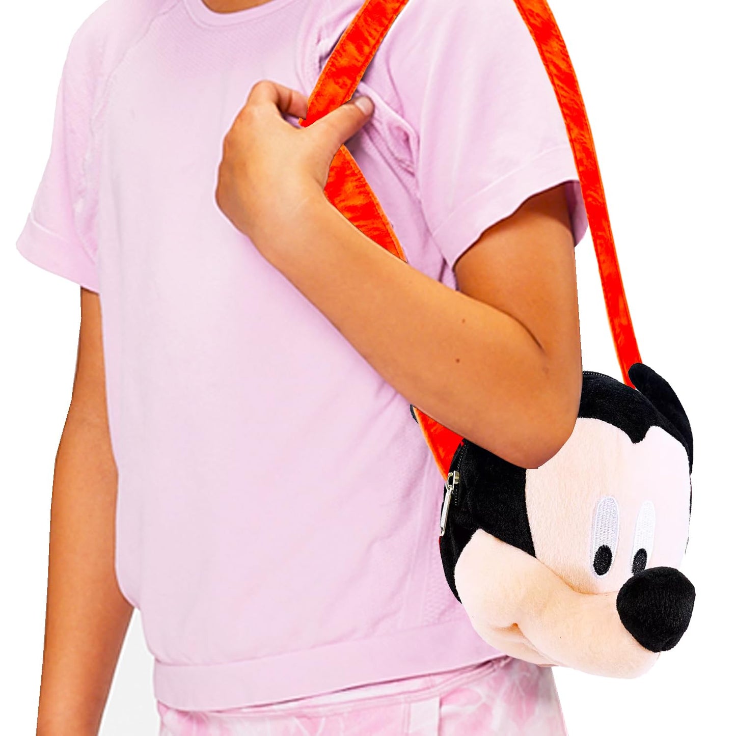 Disney Mickey Mouse Plush Crossbody Bag Set -Bundle of a Plushie with Straps Plus Tattoos, Sticker Activity Book, More | Mickey Mouse Purse for Girls