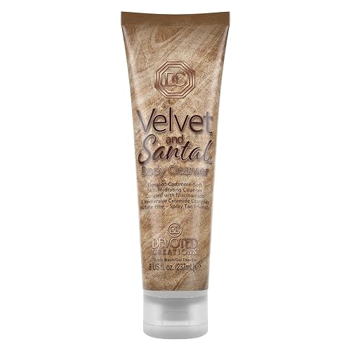 Devoted Creations Velvet and Santal Body Cleanser - Elevated Cashmere-Soft Skin Foaming Hydrating Body Cleanser