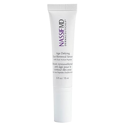 NassifMD Age Defying Eye Renewal Serum - Dual?Action Peptide Brightening for Wrinkles, Puffiness & Dark Circles